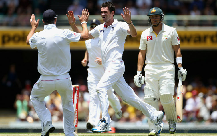 Ashes 2010: England celebrate the wicket of Shane Watson