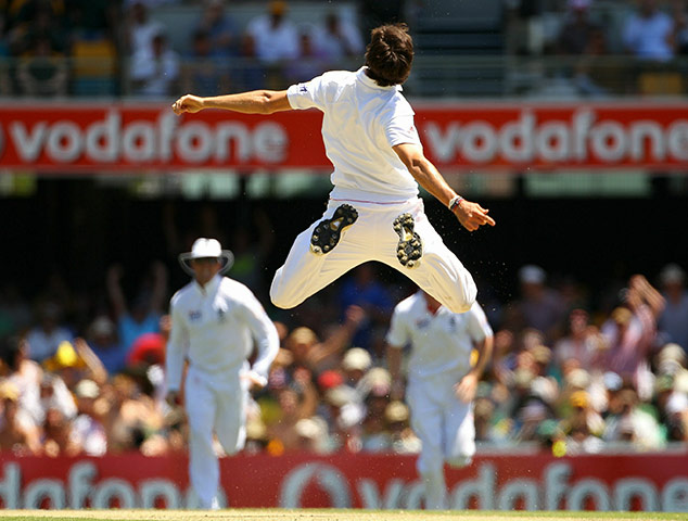 Ashes 2010: Steve Finn celebrates his first Ashes wicket
