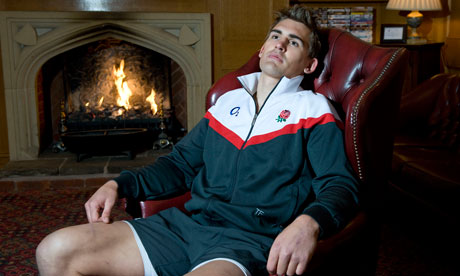Toby Flood, hard at it in training this week.