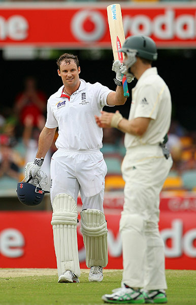 Ashes 2010: Andrew Strauss celebrates his century