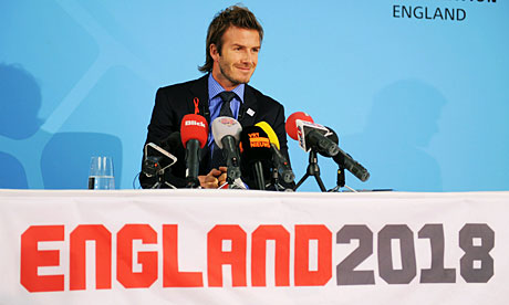 David Beckham played a key role in England's 2018 World Cup bid.