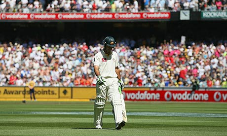 Ricky Ponting leaves the MCG