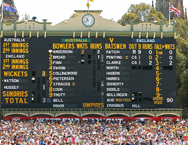 Ashes 2010: The Adelaide Oval scoreboard