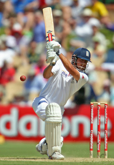 Ashes 2010: Alastair Cook hits a drive