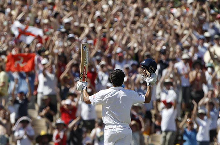 Ashes 2010: Alastair Cook celebrates his century