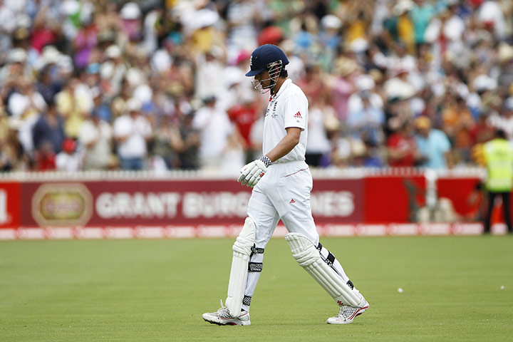 Ashes 2010: Second Test: Alastair Cook is dismissed