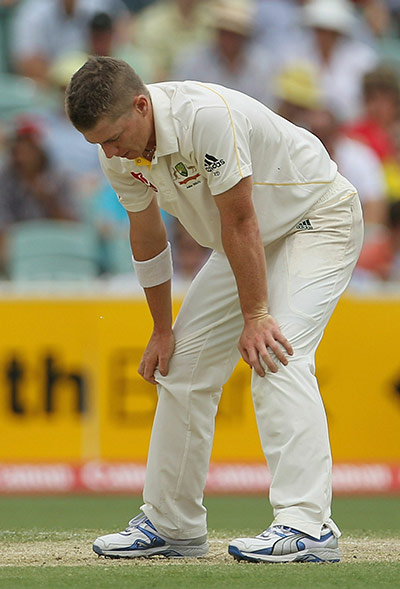 Ashes 2010: Xavier Doherty stares at the ground
