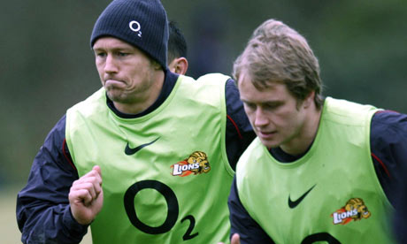 England's Jonny Wilkinson and Mathew Tait