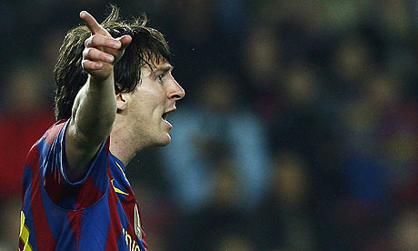 lionel messi. Lionel Messi points the way