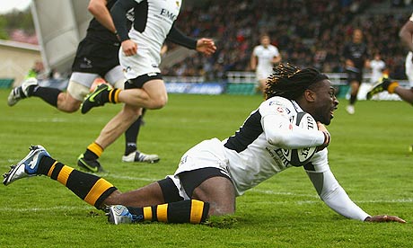 Paul Sackey scores for Wasps