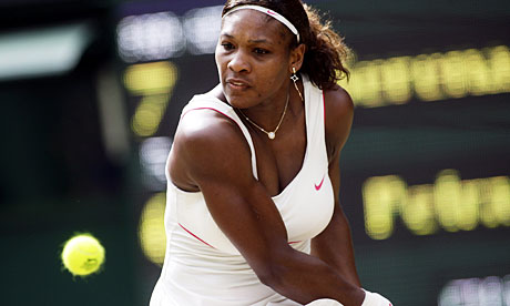 Serena Williams keeps her focus during her Wimbledon semifinal victory over