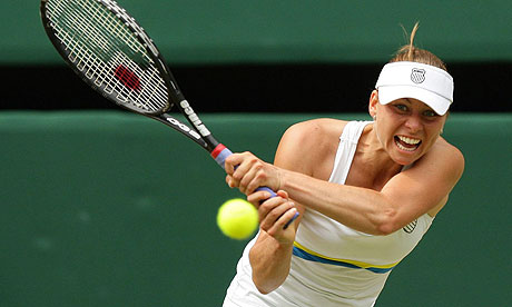 Vera Zvonareva has been known to break rackets and even hit herself in the