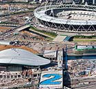 Aquatics centre and Olympic stadium