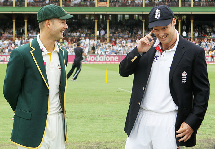 Ashes 2010: Michael Clarke and Andrew Strauss at the toss