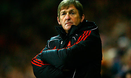 The Liverpool manager, Kenny Dalglish
