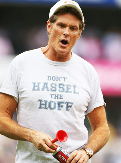 Ashes 2010: David Hasselhoff.