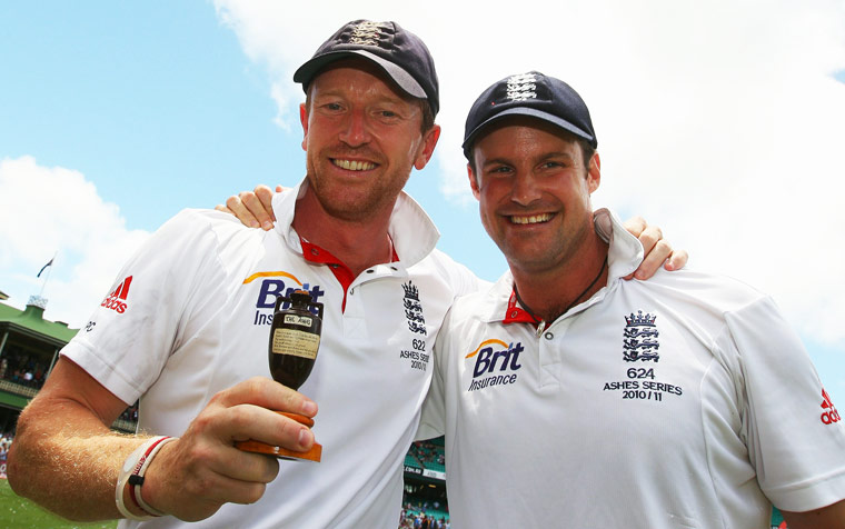 Ashes 2010-11: Paul Collingwood and Andrew Strauss