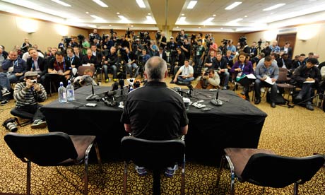 Graham Henry meets the media in Auckland