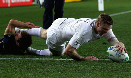 Chris Ashton scores the only try of the match in England's 16-12 win over Scotland