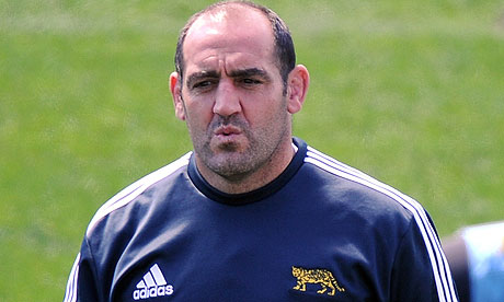 Argentina's Mario Ledesma trains ahead of the World Cup game against New Zealand