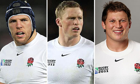 James Haskell, Chris Ashton and Dylan Hartley