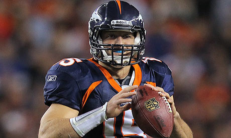 Tim Tebow has won four of his first five NFL games as a starter for the Denver Broncos