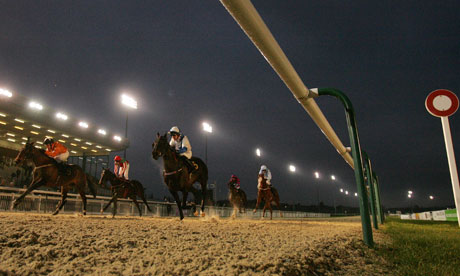 Image result for horse race at night