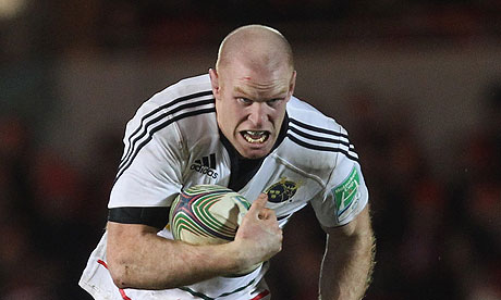 Munster's Paul O'Connell against Scarlets