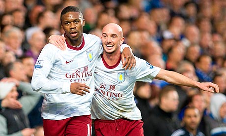 Stephen Ireland celebrates after scoring against Chelsea