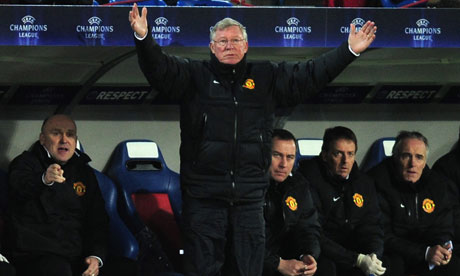 Sir Alex Ferguson watches Manchester United lose 2-1 to Basel