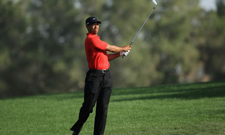 tiger woods swing finish. Tiger Woods admits high winds