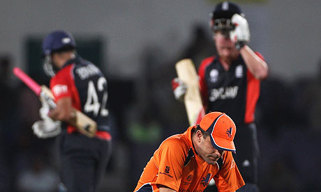 Peter Borren the Netherlands captain looks dejected after losing to England