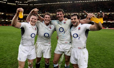 Chris Ashton, Dylan Hartley, Tom Wood and Ben Foden Wales v England