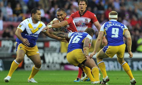 Thomas Leuluai - Wigan Warriors v Warrington Wolves - DW Stadium