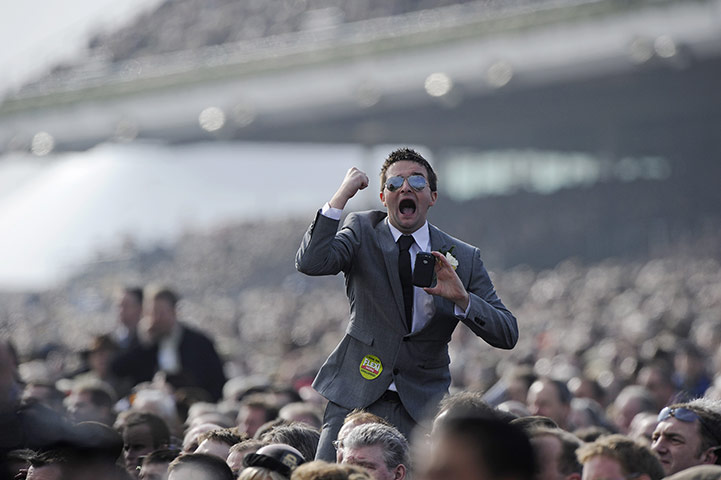 Cheltenham Day 1: An excited punter in the first race
