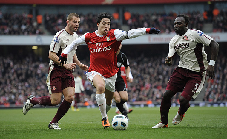 Arsenal v Sunderlan: Nasri bursts through Bardsley and Mensah