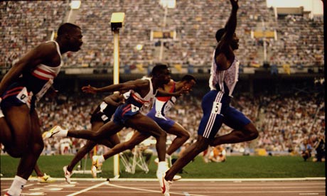 Linford Christie: BARCELONA OLYMPICS: MEN'S 100 METERS FINAL.