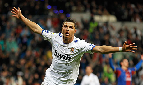 Ronaldo Goal Celebration on Cristiano Ronaldo Celebrates His Third Goal For Real Madrid In Their 8