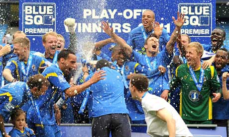 AFC Wimbledon celebrate
