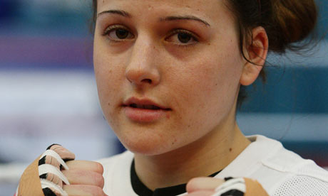 Boxer Chantelle Cameron at the English Institute of Sport, Sheffield