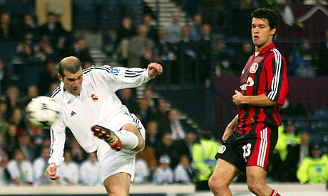 Zinedine Zidane scores the wondrous volley which won the 2002 Champions League for Real Madrid
