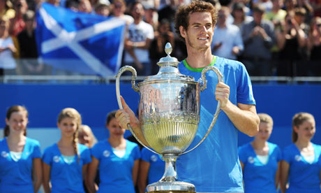 Andy Murray celebrates winning andy murray queens. Andy Murray celebrates winning