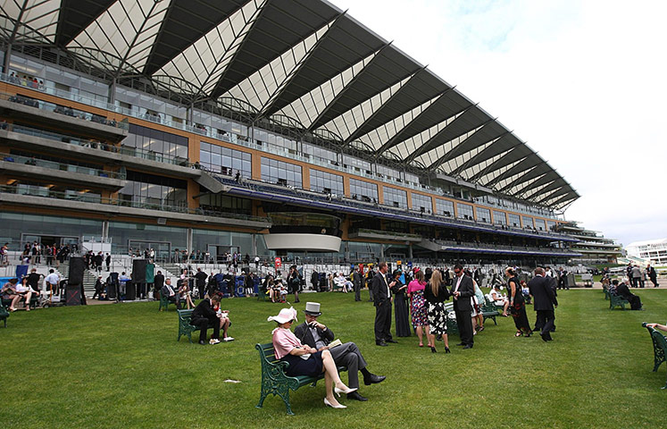 Royal Ascot day 2: Racegoers gather on the lawns on day two of the Royal Ascot 