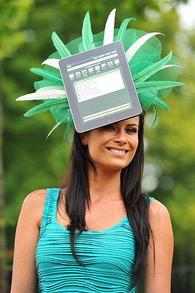 Royal Ascot day 2: Racegoer wears an iPad inspired hat