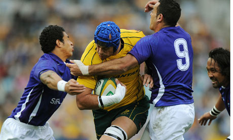 Nathan Sharpe Australia v Samoa