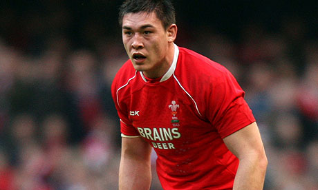 Gareth Delve playing for Wales in 2008