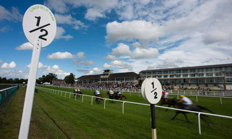 Racehorses compete at Lingfield in Surrey