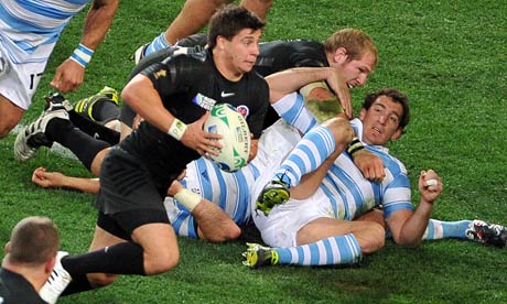 Ben Youngs goes on the attack for England against Argentina.