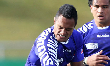 Samoa's Eliota Fuimaono-Sapolu in action