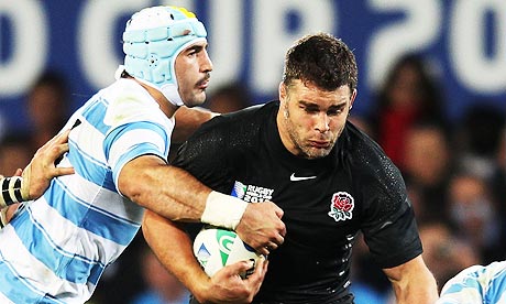 England's Nick Easter in Rugby World Cup action against Argentina
